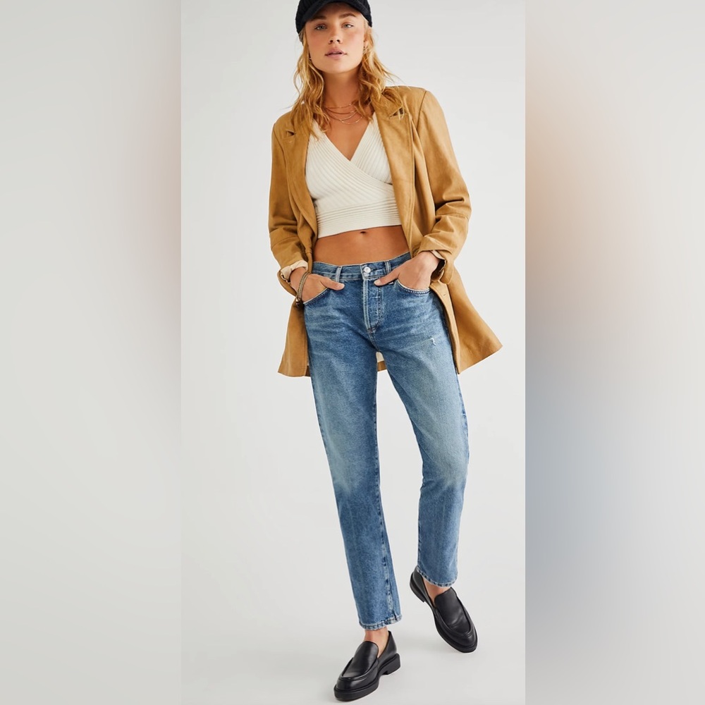 NEW CITIZENS OF HUMANITY emerson slim fit boyfriend in blue sky